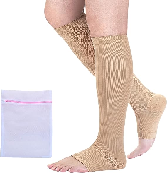 Open Toe Medical Compression Socks for Women & Men S/M/L/XL