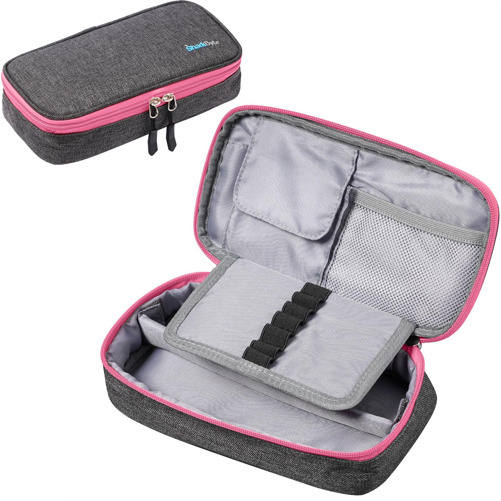SharkByte Big Pencil Case for Students Girls Boys Large Capacity Pencil Cases Bag