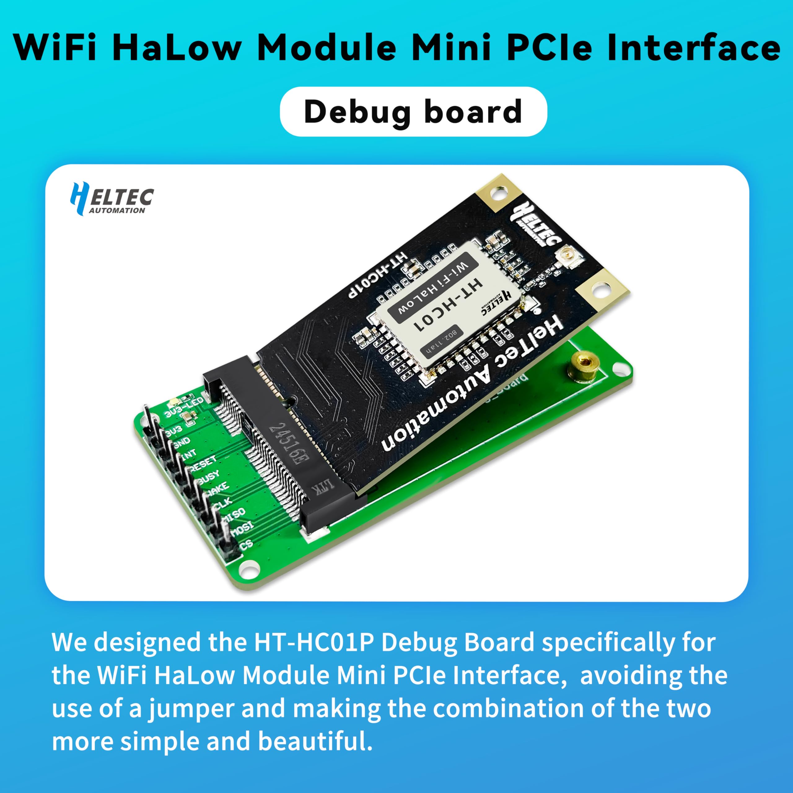 Halow Module Long-range WiFi Module Heltec WiFi HaLow Module Mini PCIe - IEEE 802 ...