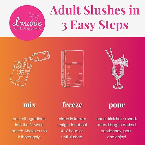 Miniatura 5 de Frozen Cocktail Drink Mix Sangria  Hace 10 granizados de vino  Bolsas de polvo de bebida para alcohol y cócteles  Mezclador natural bajo en azúcar,