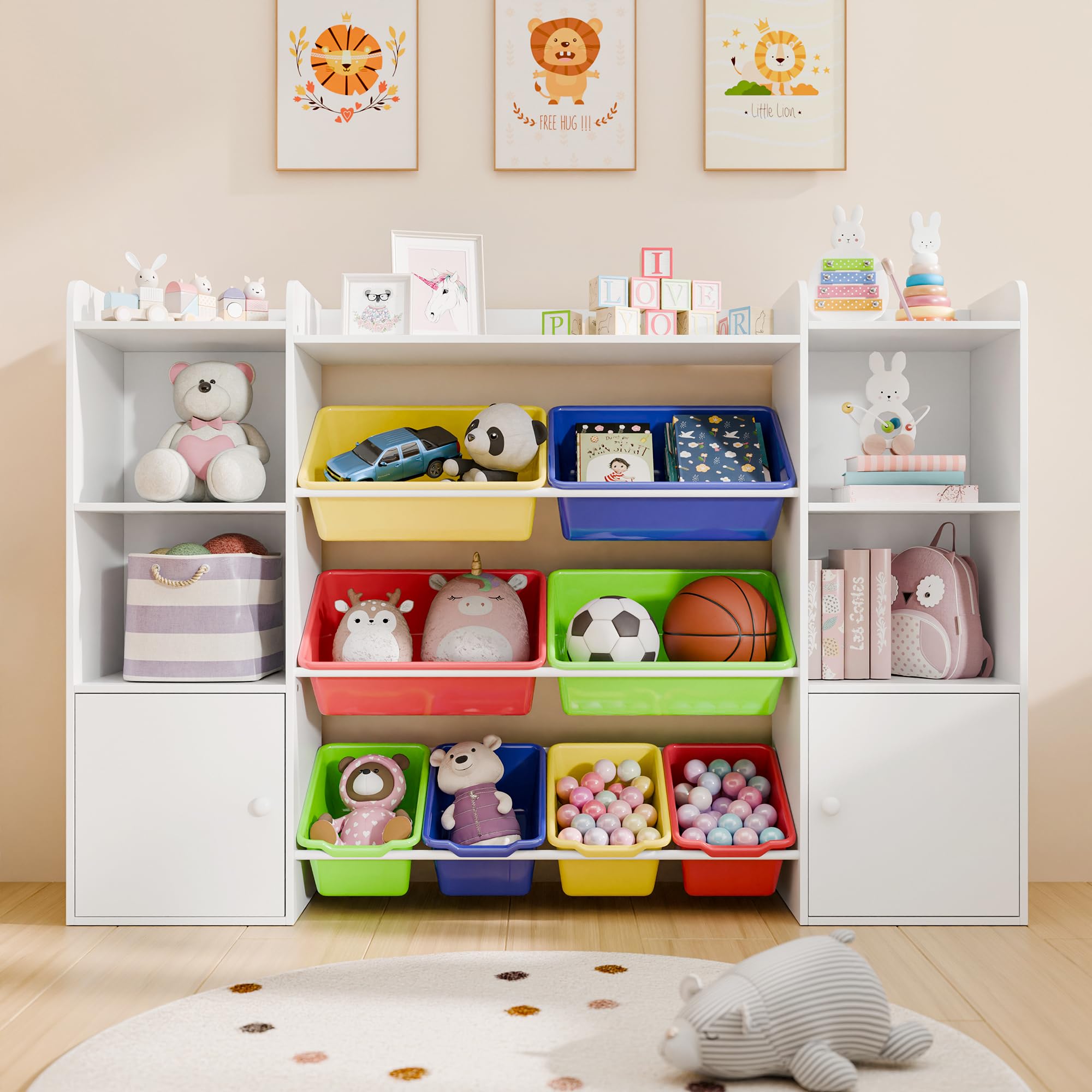 Toy Storage Organizer (Multicolor, Large)