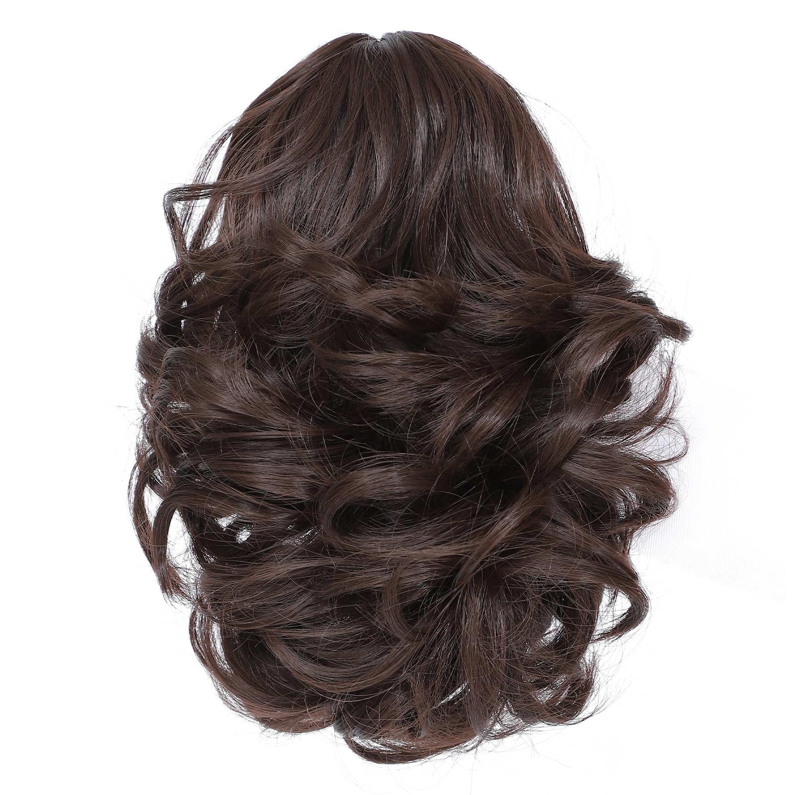 Yamel Ponytail Extension Long Curly Wavy Natural Medium Brown 8 Inch Claw Jaw Clip in Synthetic Hairpiece Pony Tail Tale - Image 2
