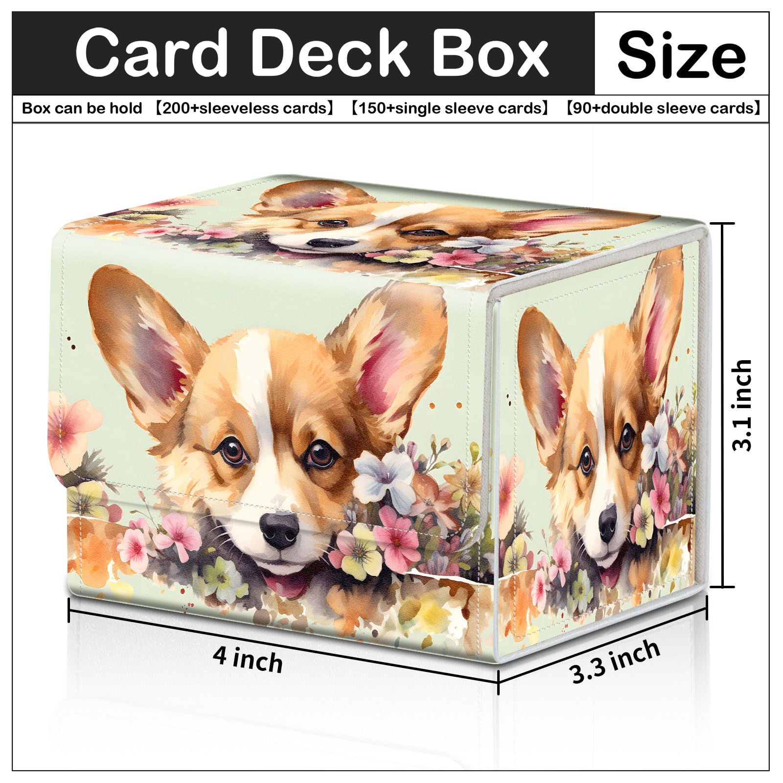 Amazon.com: CAPAUNVDA Card Deck Box for MTG Trading Cards with Magnetic  Closure,Premium Card Storage Box Case Cover for TCG CCG Magic Cards,Cute  Corgi : Toys & Games