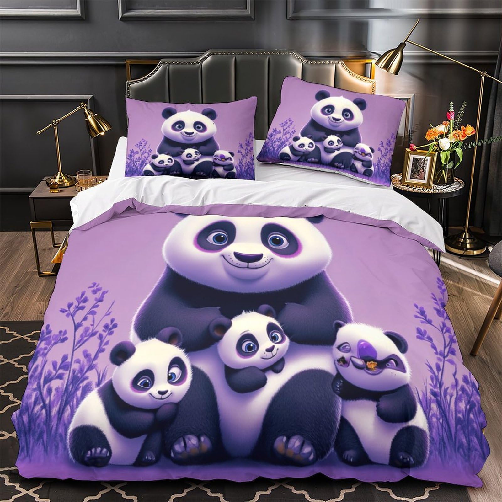 Drap de couette panda 3D imprimé pour transformer l'ambiance de la chambre des enfants et adultes