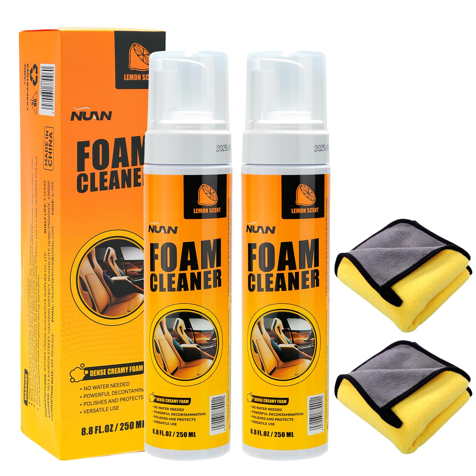 NUAN 2PCS Foam Cleaner