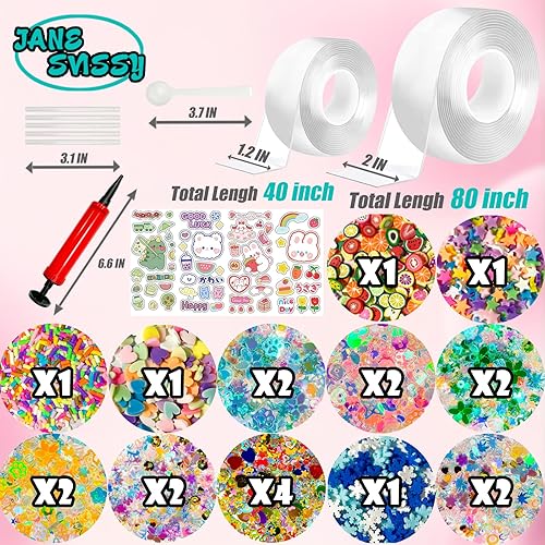 Miniatura 2 de Kit de burbujas de nanocinta, nano cinta adhesiva de doble cara, hecho a mano, juego de bolas de estrés nano para niños y niñas, recuerdos de fiesta