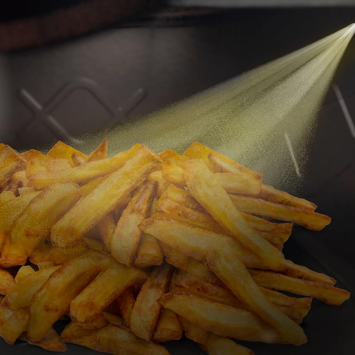 Rohnson R-2887 MasterChef Air Fryer XXL oil spray on fries