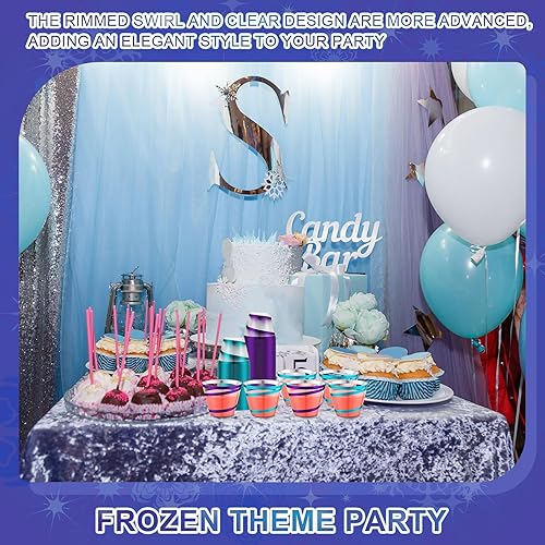 Vista 128 de Gejoy Vasos de plástico con borde de 9 onzas, vasos desechables para beber vino, vasos transparentes y elegantes de Halloween para suministros