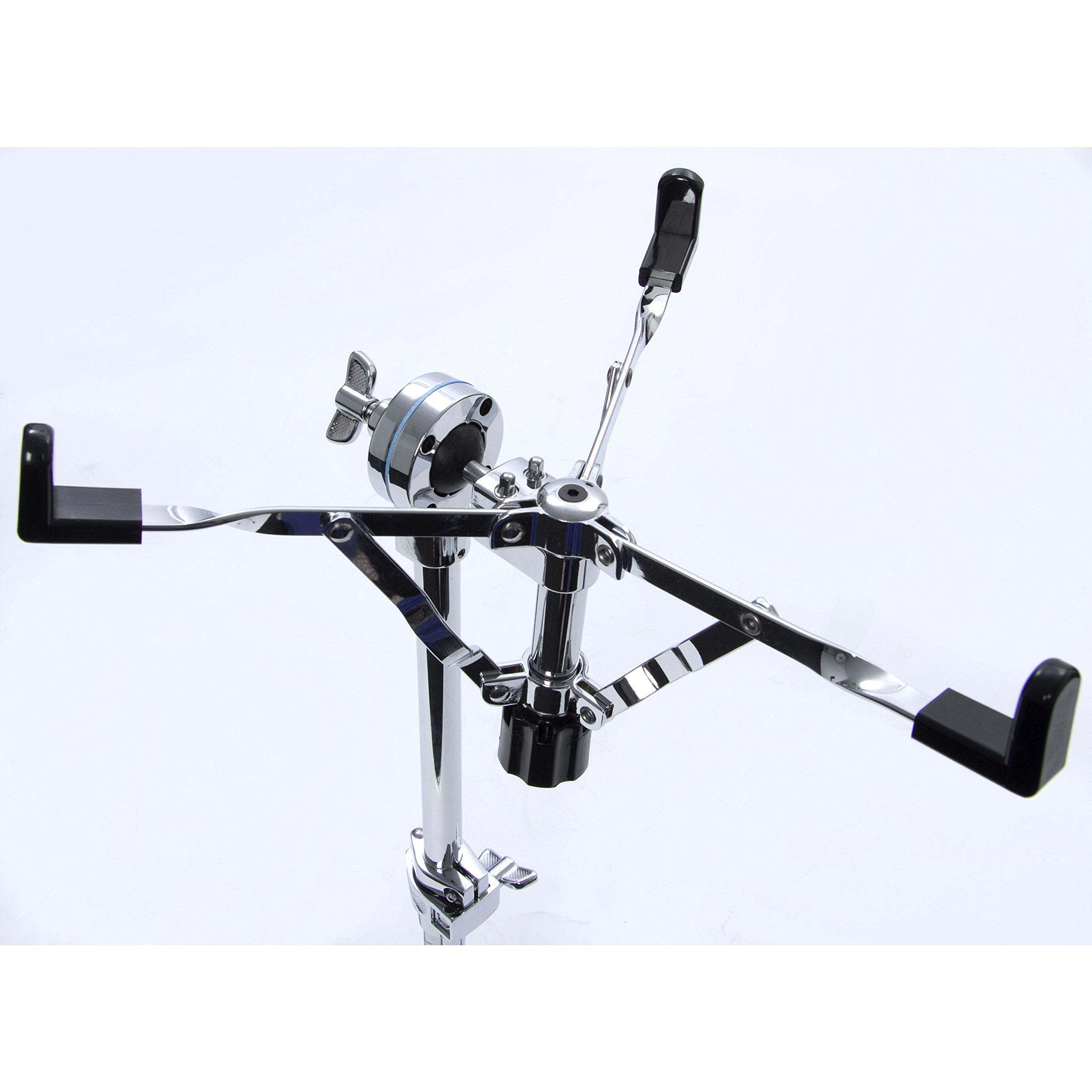 Fame SDS9000-B Snare-Ständer, Extra Hoch, Doppelstrebig, Kugelgelenk, 52-78cm Höhenverstellbar, Robust, Verchromt, Geeignet für 13-14 Zoll Snare Drums, Handpans, Steel Tongue Drums