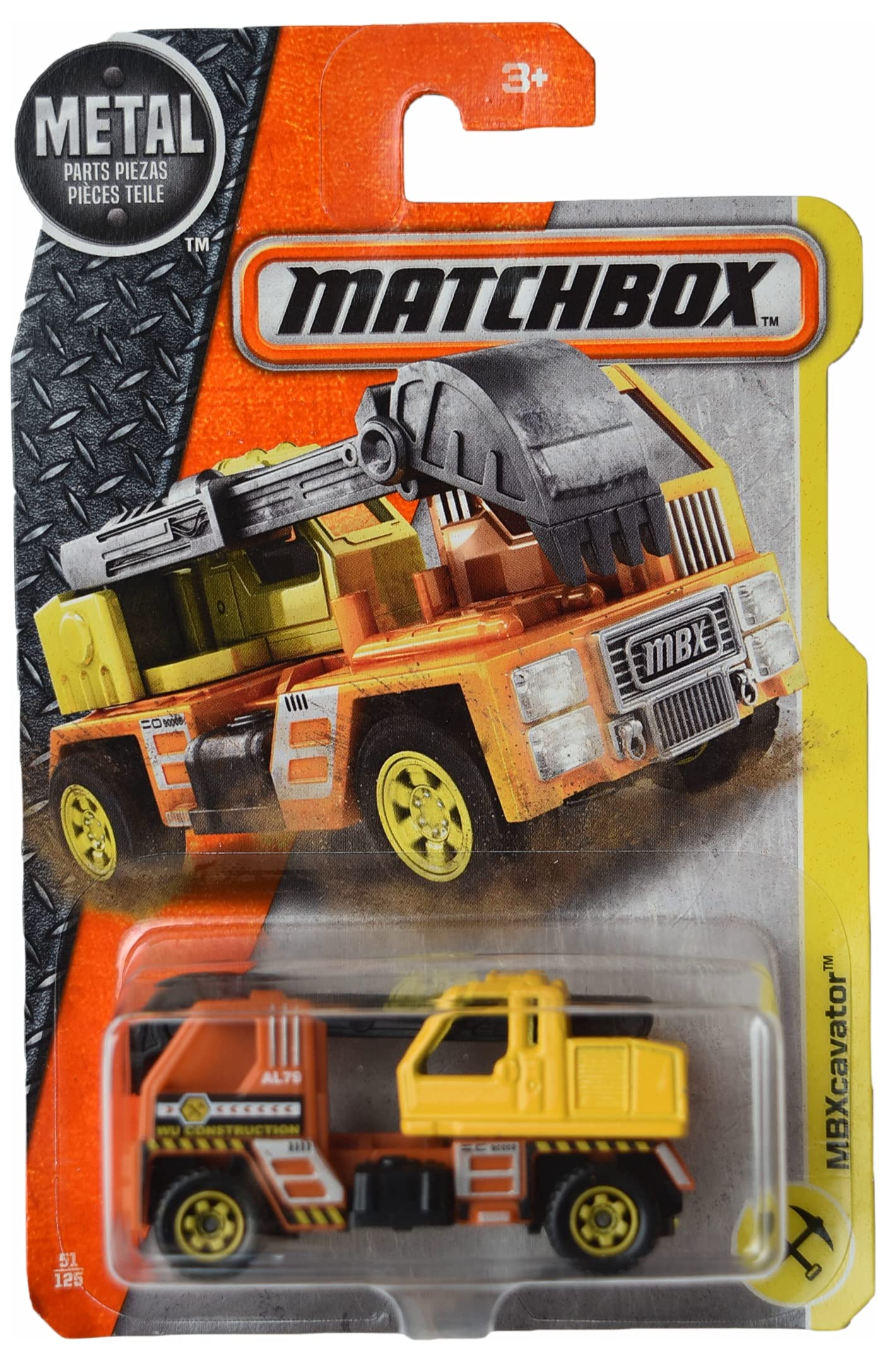 Amazon.com: Matchbox MBXcavator, [Orange/Yellow] 51/125 : Toys & Games