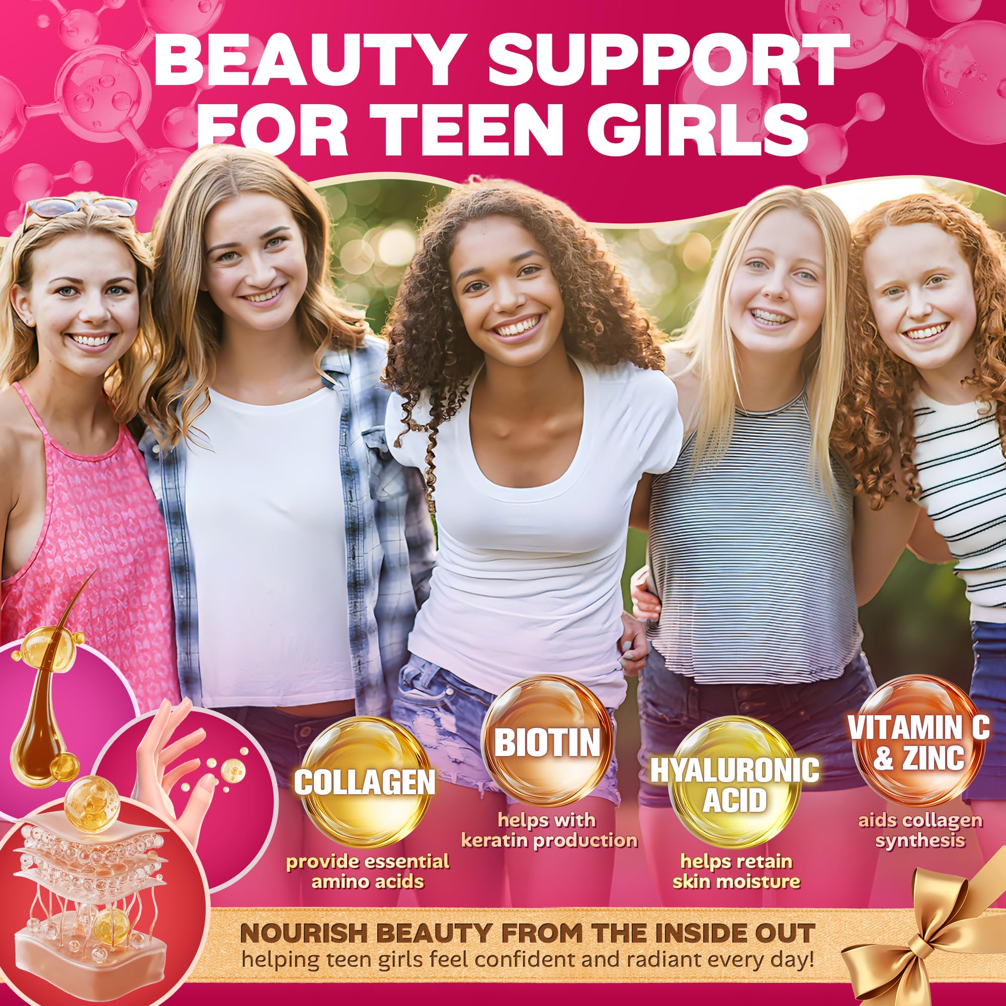 Methylated Multivitamin Gummies for Teen Girls 12-17, Methylfolate, Iron — Amazon image 6