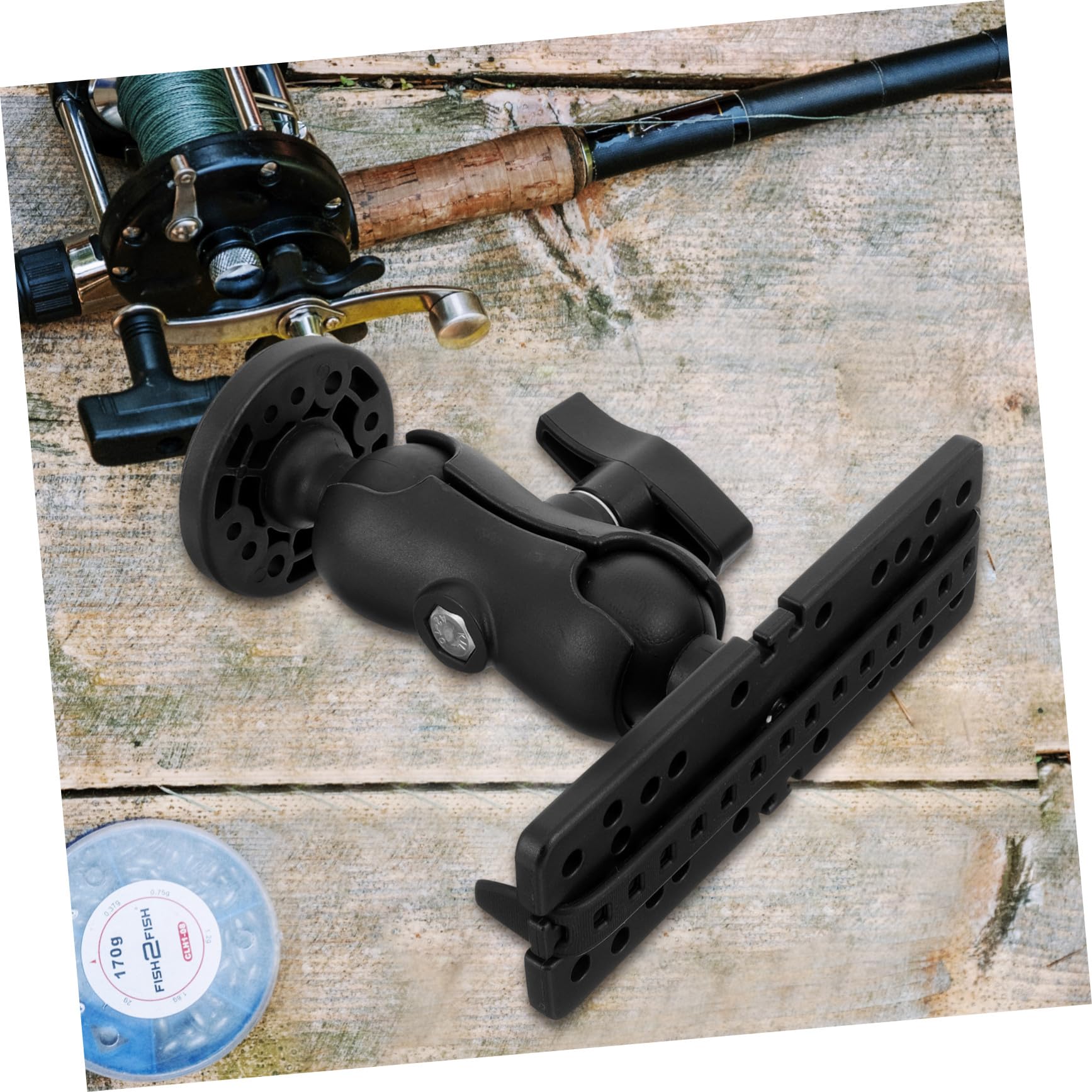 Anneome Multifunktionale Fischfinderhalterung Verstellbar Robust Für Kajak Boot Plattform Halterung Schnellmontage Angler Zubehör