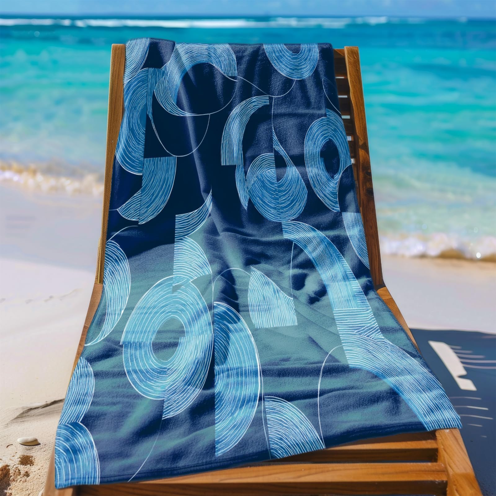 Beach Towel 80x160 Grey Abstract Microfibre Quick Dry Towel for girls,Pool Swimming Travel Towels,Sand-Resistant, Absorbent, Lightweight