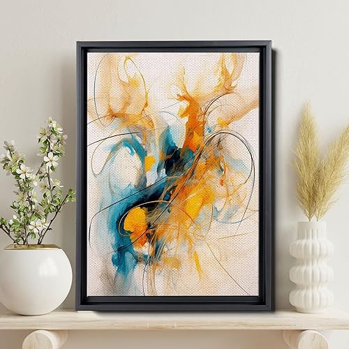 Miniatura 5 de Original Abstract Canvas Wall Art - A Captivating Fusion of Acrylic and Oil on Canvas, Perfect for Contemporary Living Room Decor
