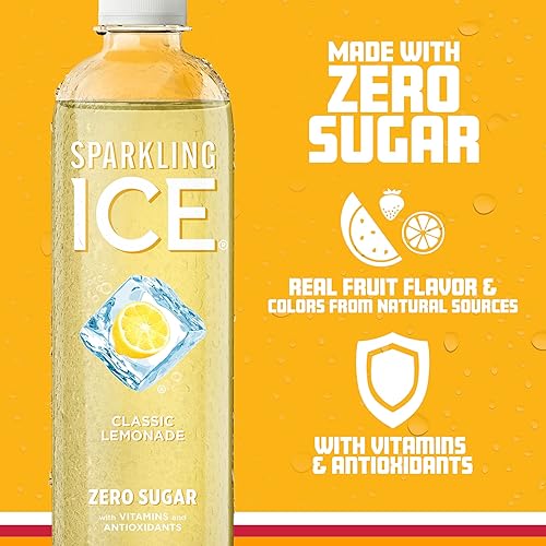 Miniatura 16 de Sparkling Ice, Lima Limón. Agua con gas, con antioxidantes y vitaminas, cero azúcar. Botellas de 17 oz (Paquete de 12).