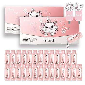 新品未開封 ユンス yunth 生VC美白美容液 マリーちゃん 3箱 ディズニー 累計販売個数450万突破の「Yunth 生VC美白美容液」にディズニー