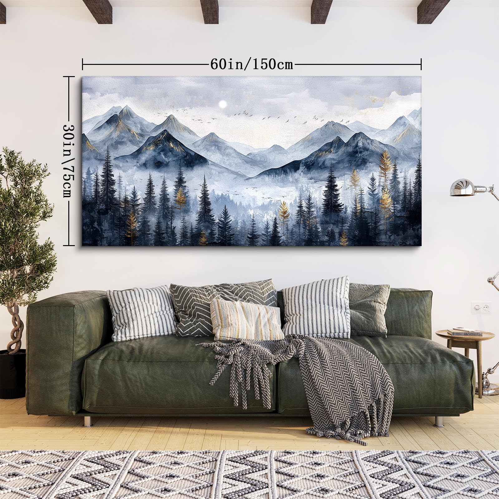 Amazon.com: SERIMINO Mountain Landscape Large Wall Art