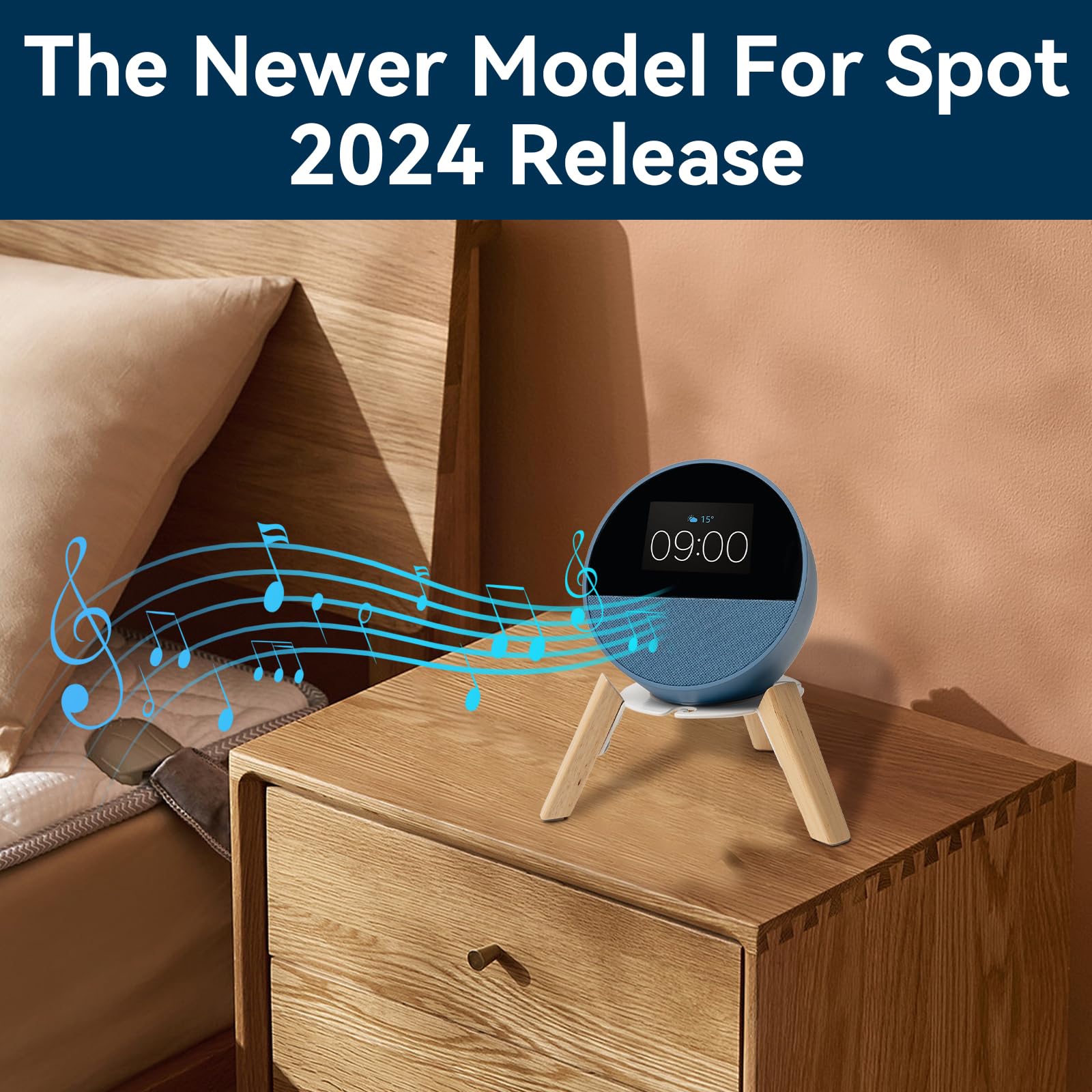 shinar Lautsprecherhalterungen Kompatibel für Spot 2024/Ech0 4 Gen./Homepod Ständer für Spot 2024/Homepod verstellbare Tischständer Halterung mit integriertem Kabelmanagement besseren Klang (Weiß)