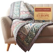 Maison d Hermine Throw Blanket for Couch Lightweight Soft Warm Breathable Cotton Throw Blankets for Bed Girls Boys Women Men Gifts Sofa Travel Living Room Spring Summer Osaka, 50 X 60