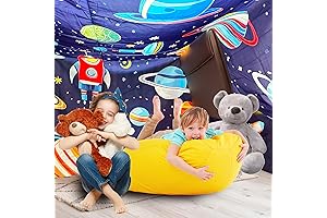 DIY Indoor Blanket Fort Kit with Playhouse Palace Decoration, Soft Plush Kids...