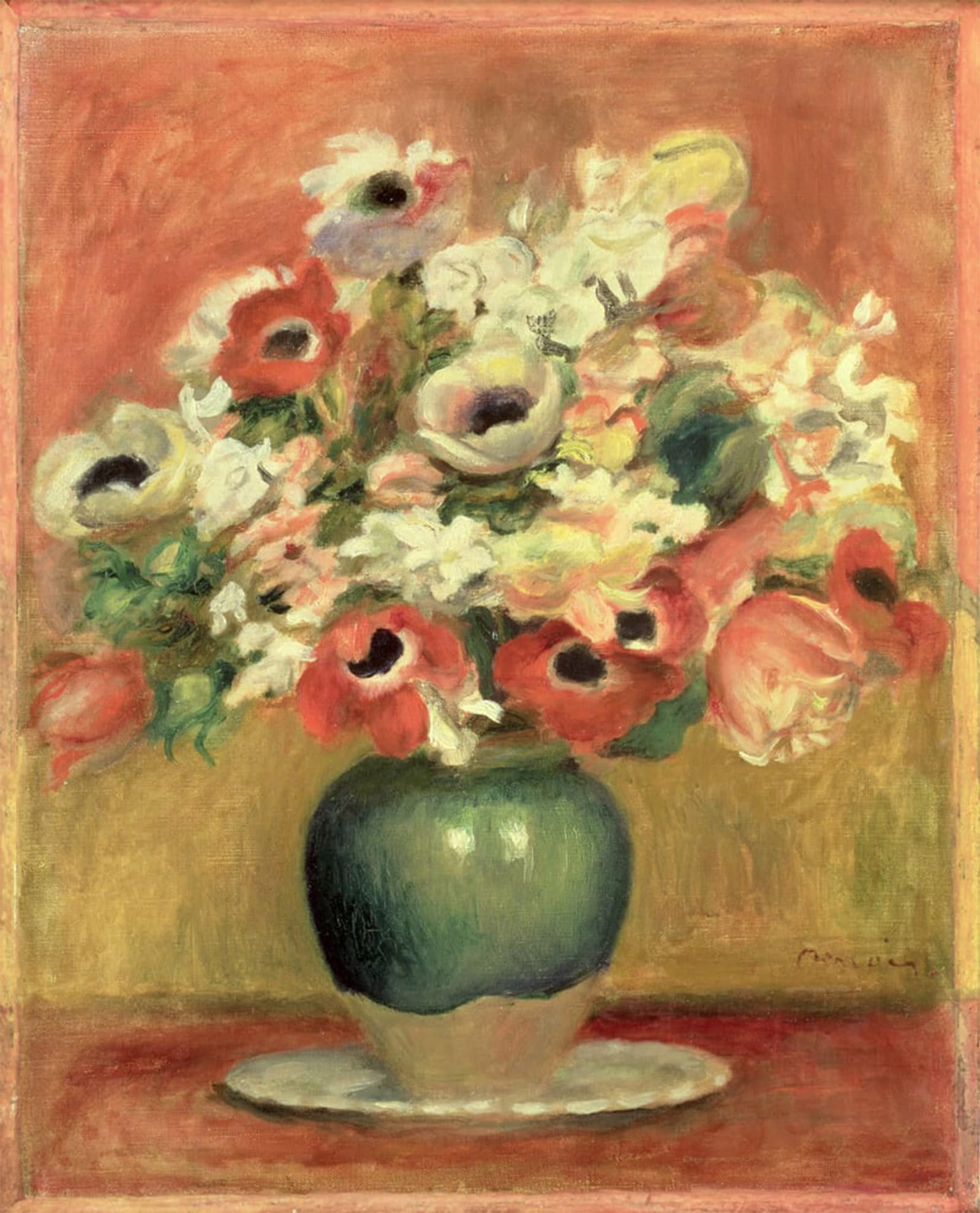 SERENDIPITP Aesthetic Poster Photo Wall Print Retro Picture Anemones by Pierre Auguste Renoir Modern Wall Artwork for Home Decor 60x90cm