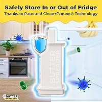 Vista 5 de Esparcidor de mantequilla sin ensuciar, 1 paquete con capacidad para el doble de mantequilla para mazorcas de maíz, pan, waffles, panqueques. El