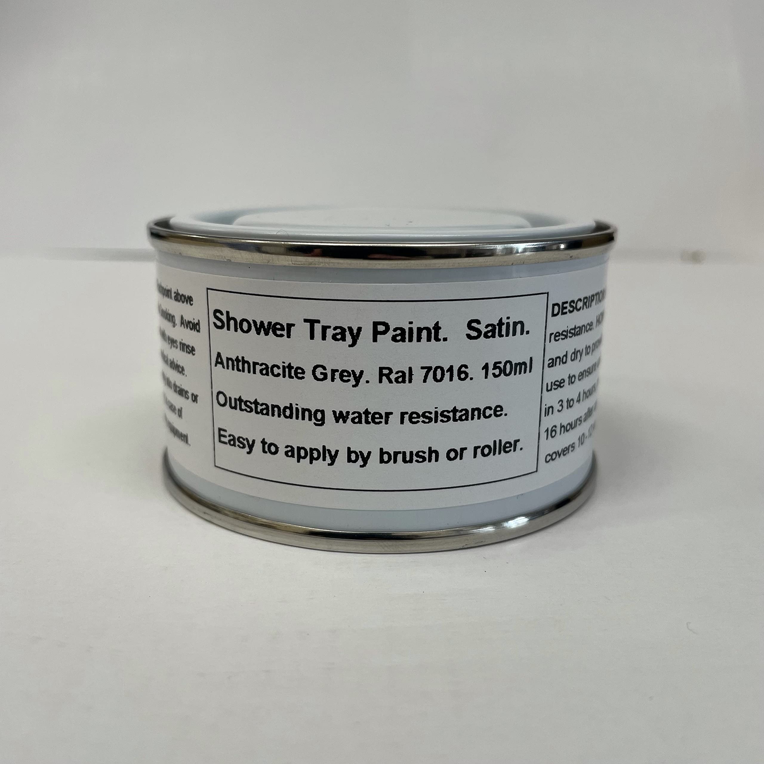 Fascinating Finishes Ltd Anthracite Grey Fascinating Finishes 1 X 150Ml Satin Shower Tray Paint - Ral 7016
