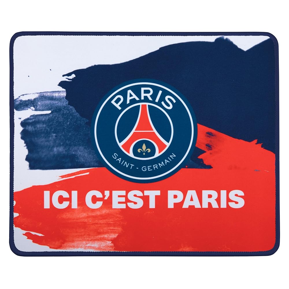 Konix PSG Tapis de Souris Gaming 32 x 27 cm - Surface en Silicone 3D Ultra Fine - Base antidérapante - Motif Ici C'est Paris