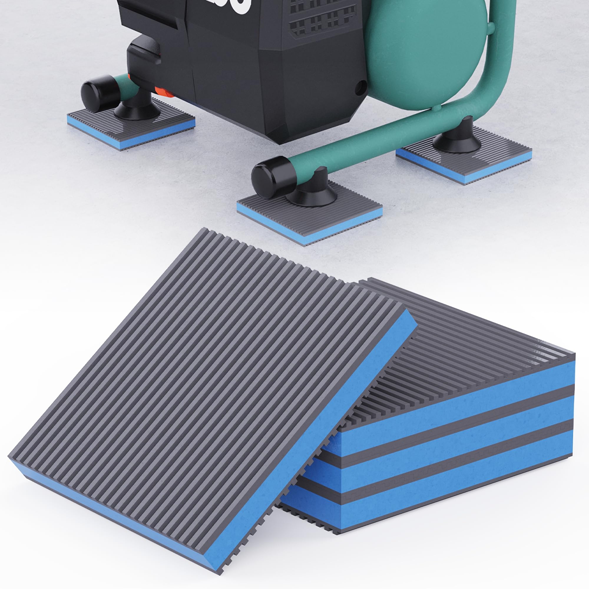 Anti Vibration Pads, 4"× 4"×7/8" Vibration Isolator Pads, Mechanical Vibration Damping Pads, Heavy Duty Rubber Isolation Pads, 3/8"Pre-Drill Hole Vibration Isolator Pad for Air Compressor — Amazon image 9