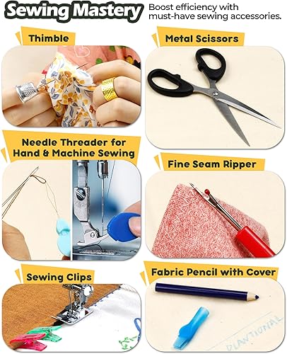 Miniatura 5 de PLANTIONAL Kit de costura de reparación de tapicería 47 piezas de alta resistencia kit de costura con punzón de costura, desgarrador de costura,