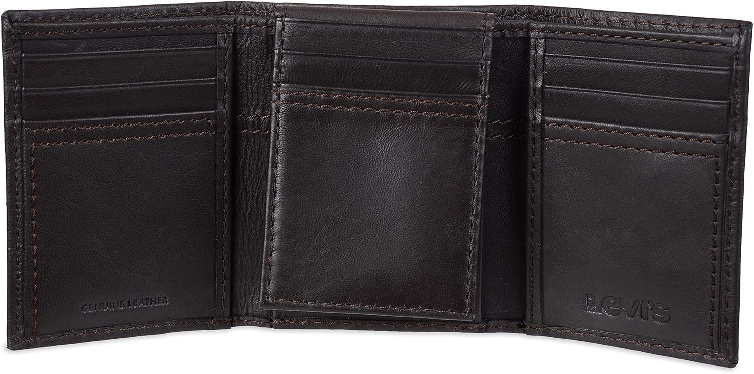 Miniatura 5 de Levis Mens Trifold Wallet-Sleek and Slim Includes Id Window and Credit Card Holder