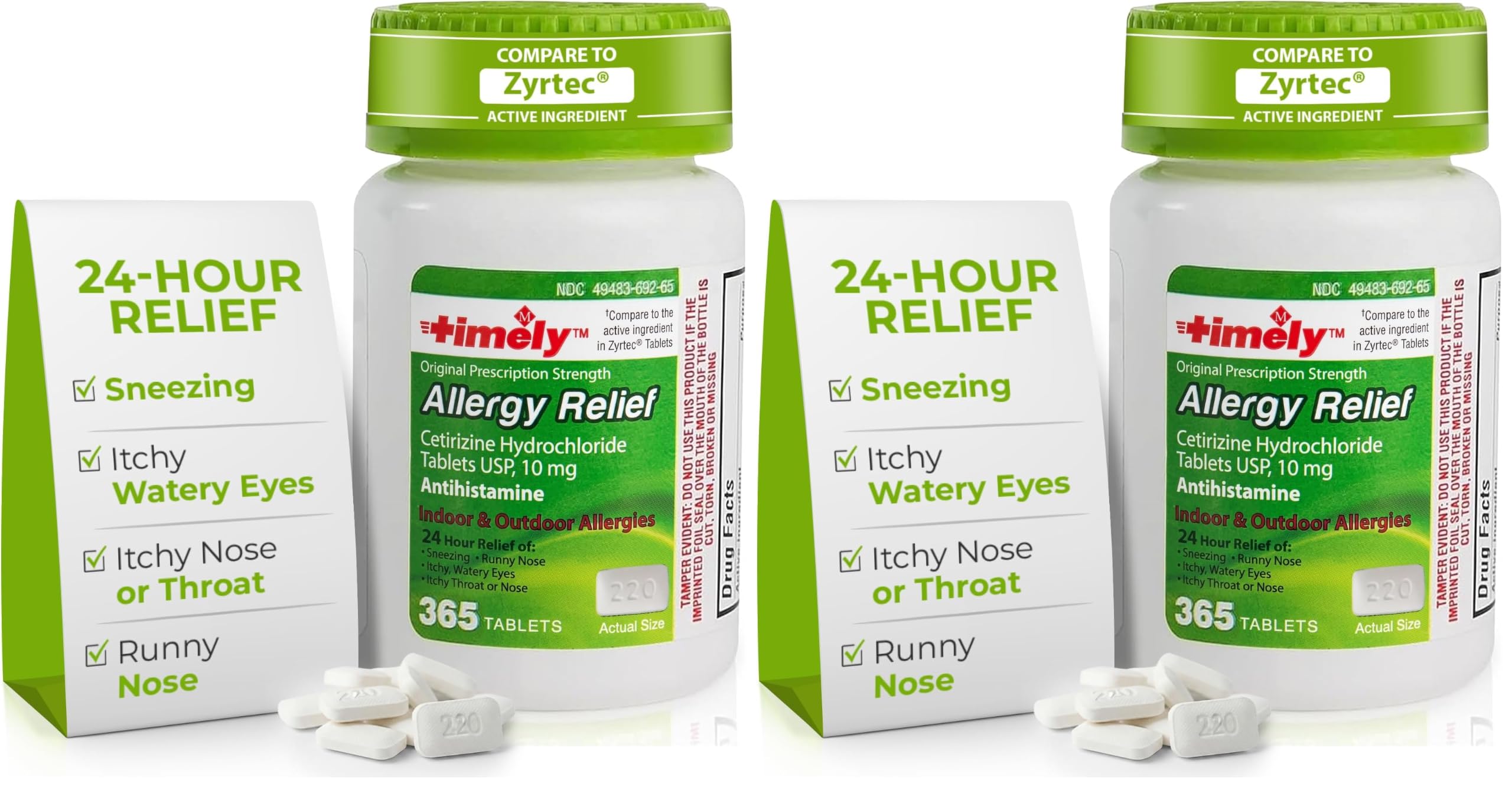 TIME-Cap Labs Allergy Relief Cetirizine HCl 10mg Antihistamine, 365 Tablets — Amazon image 12