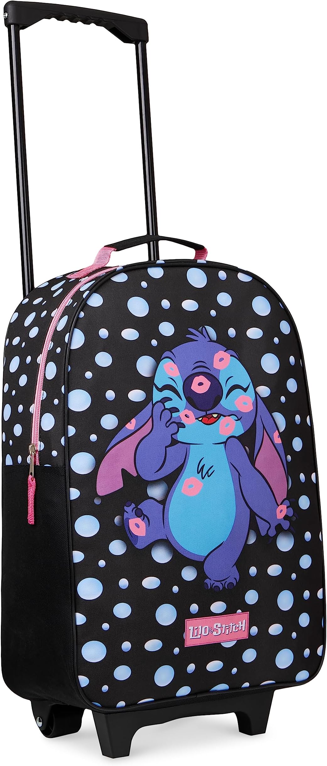 Stitch Kids Suitcase for Girls Foldable Trolley Hand Luggage Bag Carry On Minnie Mouse Travel Bag with Wheels Cabin Bag Wheeled Bag with Handle Frozen Trolley Suitcase Girls