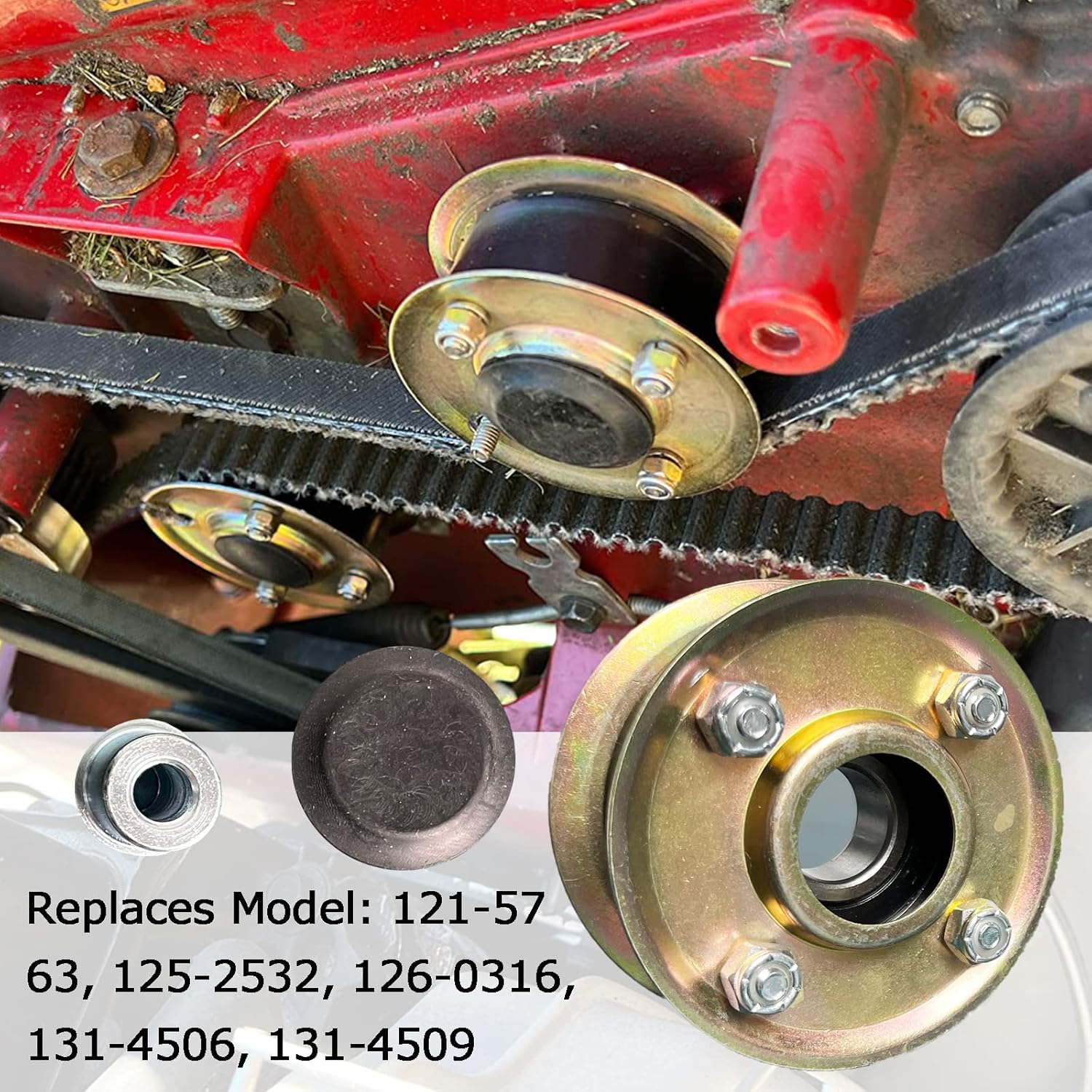 131-4529 Bearings Idler Pulley Kit Compatible with Toro 30" Timemaster Lawn Mower 20199,20200,20975,20977,21199, 21200, Replace 121-5763, 125-2532, 126-0316, 131-4506, 131-4509 (6PCS)