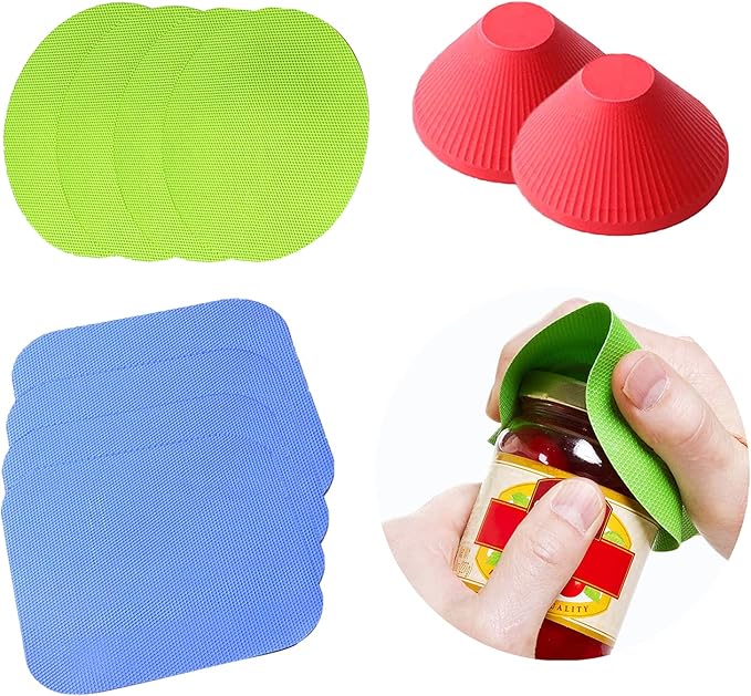 Jar Openers Pad, 10pcs Rubber Jar Grippers for Seniors with