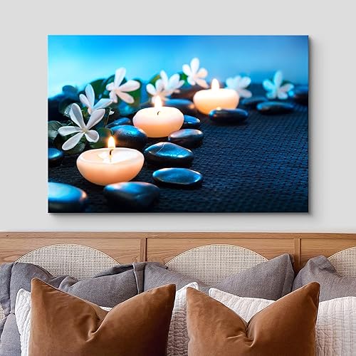 Miniatura 3 de wall26 - Impresiones en lienzo Arte mural - Estatua de Buda dorado sosteniendo flor de loto sin florecer  Decoración de pared modernadecoración del