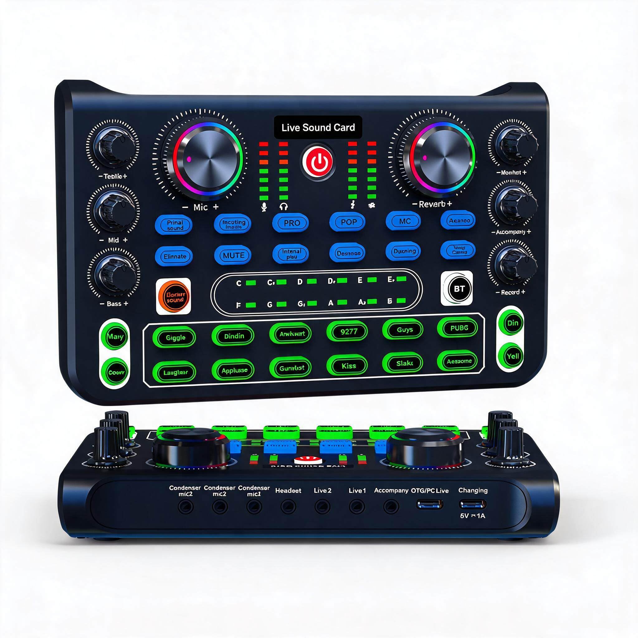 Sound Mixer Board, Live Sound Card and Audio Interface Sound Board