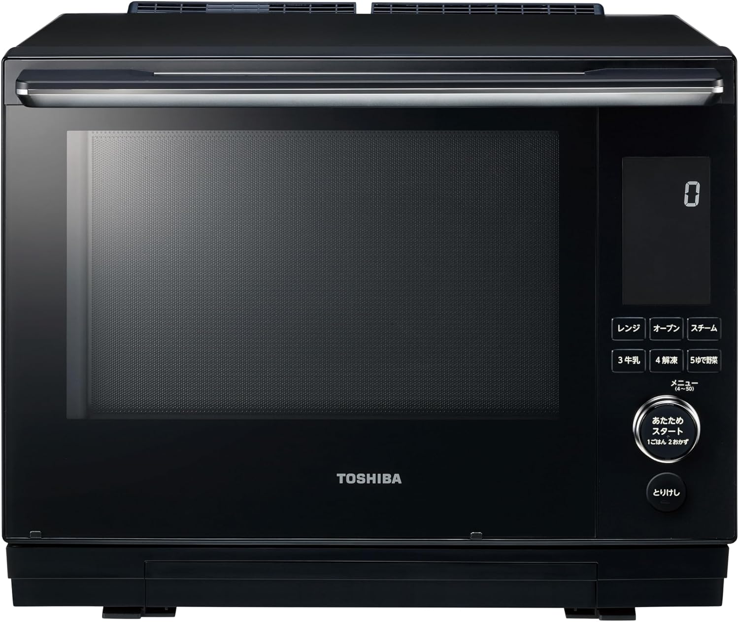 TOSHIBA(東芝) スチームオーブンレンジ 石窯ドーム ER-D3000A(K)グランブラック 2段調理 300℃ おまかせ焼き フラットテーブル 電子レンジ 簡単操作 簡単料理 時短 お手軽メニュー 簡単お手入れ