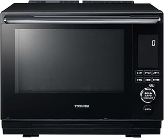 TOSHIBA(東芝) スチームオーブンレンジ 石窯ドーム ER-D3000A(K)グランブラック 2段調理 300℃ おまかせ焼き フラットテーブル 電子レンジ 簡単操作 簡単料理 時短 お手軽メニュー 簡単お手入れ