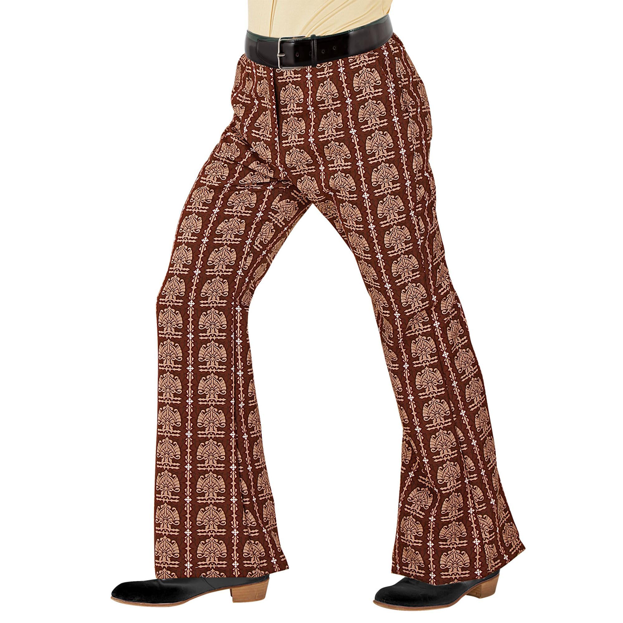 W WIDMANN MILANO Party Fashion - 70er Jahre Schlaghose Herren | Groovy-Style im Disco-Look, Retro-Hose für Karneval & Mottoparty