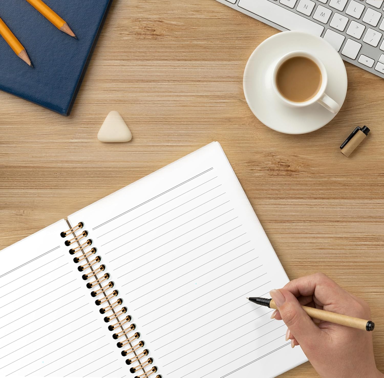 Coquette Pink Bow Cherry Notebook, Pink Girly Spiral Notebook 5.5x8.3, Preppy Aesthetic Journal for Women, Coquette Girly Office Supplies, Preppy Gifts for Women, Spiral Journal - Image 4