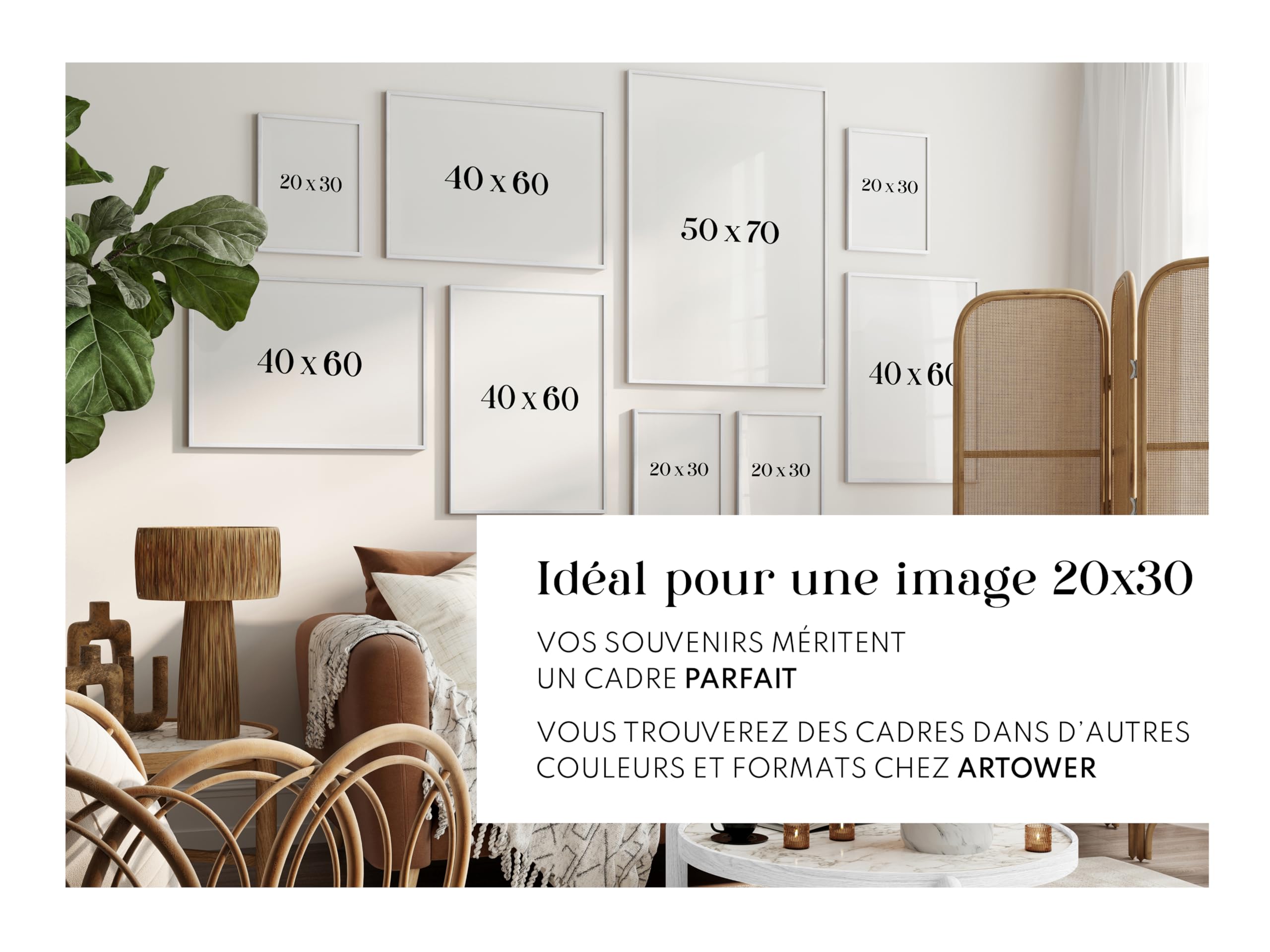 EXYGLO Lot De 12 Cadres Photo Blancs 15x20cm – Cadre Mural Et De Table En PS Haute Définition – Décoration Murale Salon, Chambre
