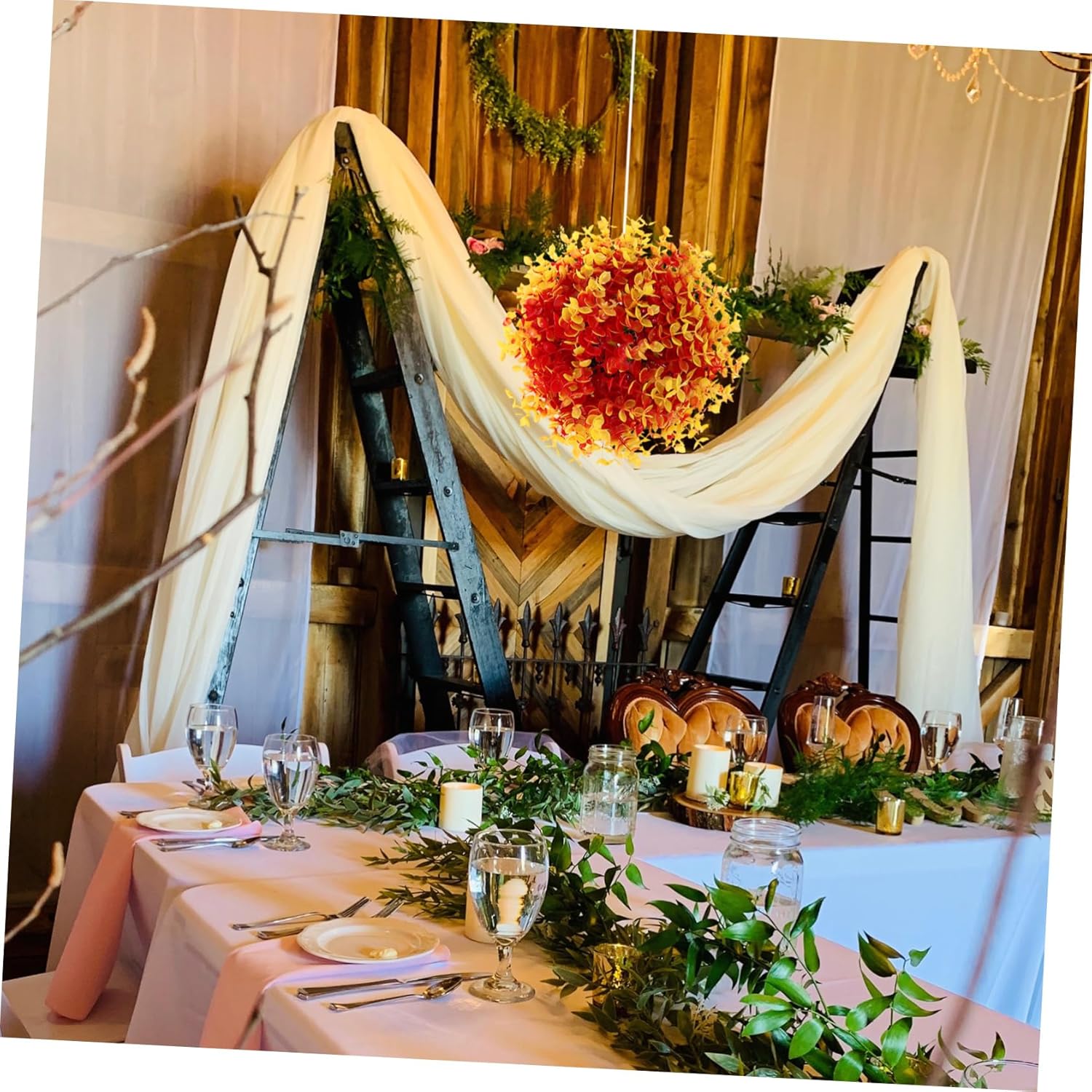 Artificial Grass Topiary Simulated Eucalyptus Decoration for Use for Weddings Home and Garden Decor Easy to Rustic Farmhouse Styles