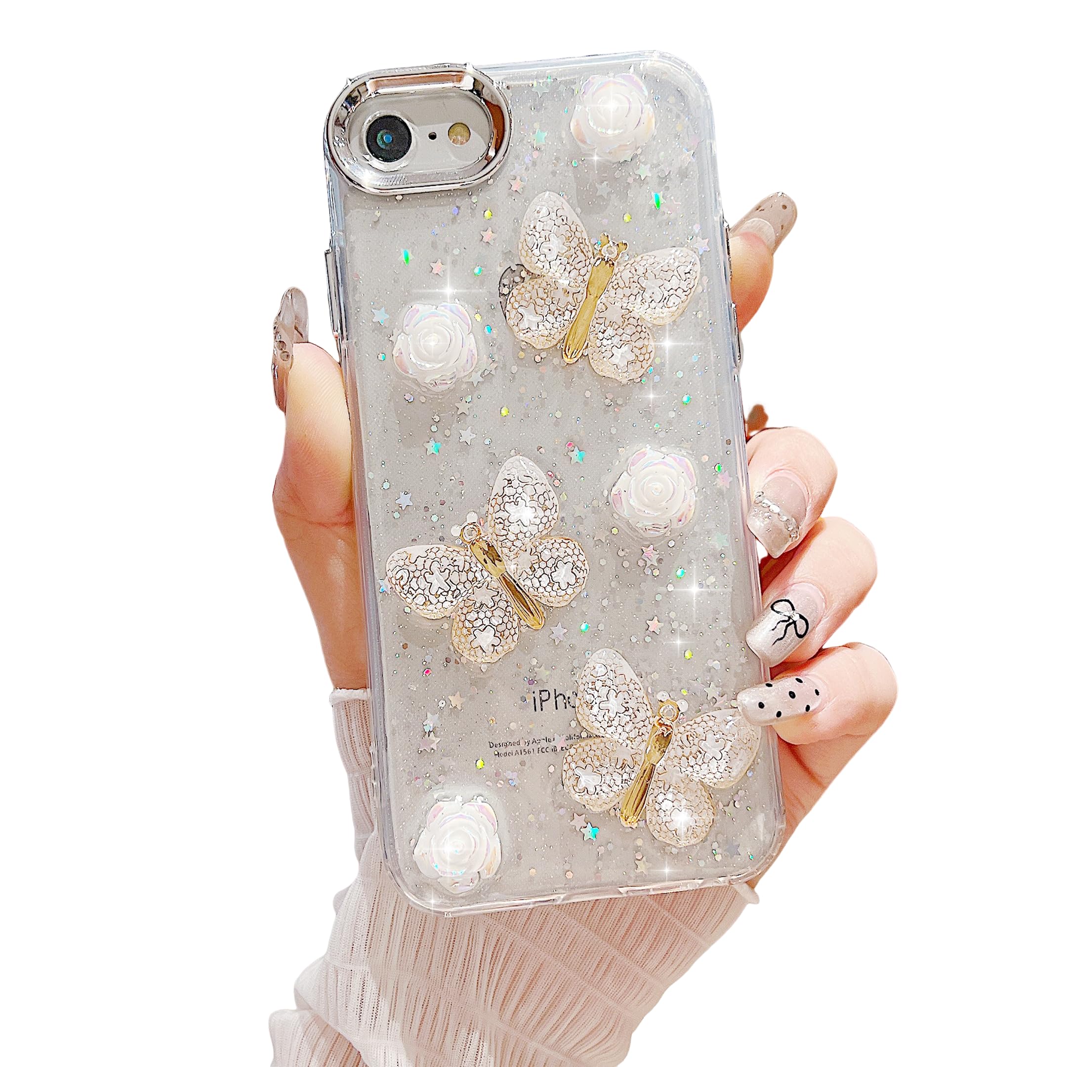 HJWKJUS Compatible With IPhone 6/6s Case For Women Girls, Soft Flexible Durable Cute Heart Pattern Slim Thin TPU Shockproof Case For IPhone 6/6s 4.7＂ -Pink