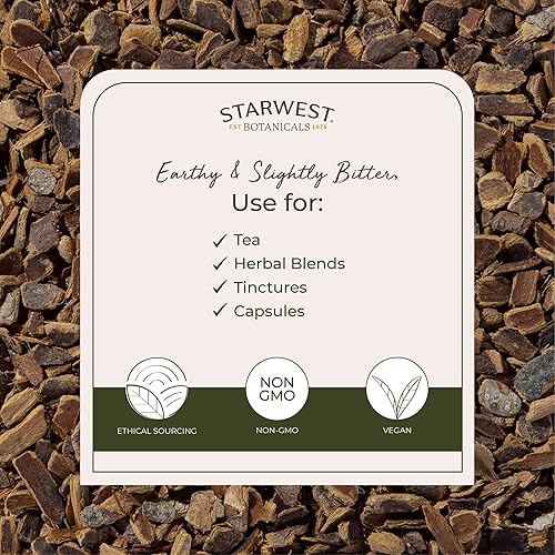 Miniatura 3 de Starwest Botanicals Corteza de sagrada de cascara – Hierba seca para té, cápsulas, tinturas y mezclas de hierbas naturales, purshiana purshiana