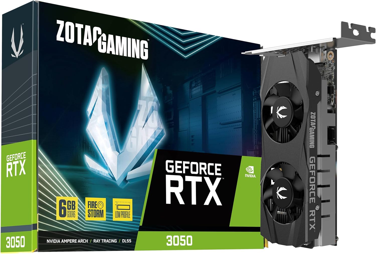ZOTAC Gaming GeForce RTX 3050 6GB Solo GDDR6 96bit 1470/14000 HDCP Three DP HDMI Lite Pack