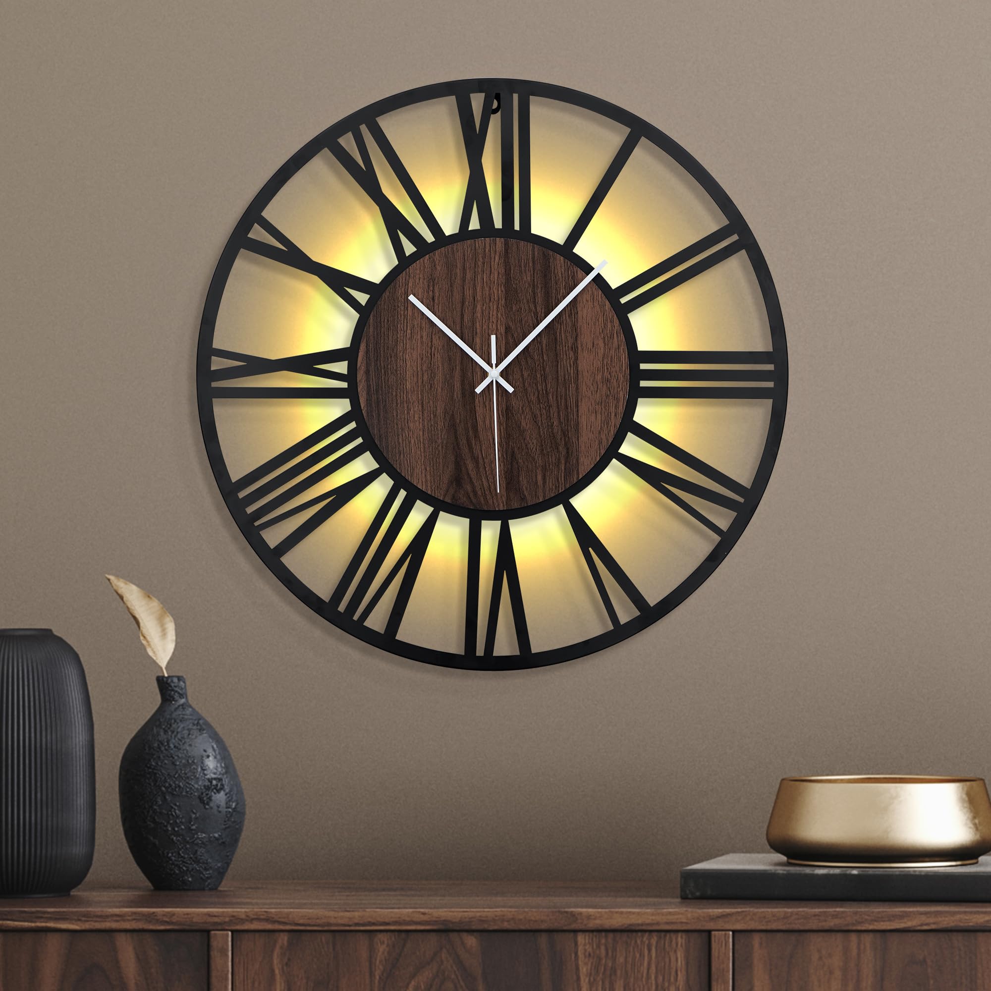 Amazon.com: Mee 2ou 20 Inch Large Metal Wall Clock with Voice and