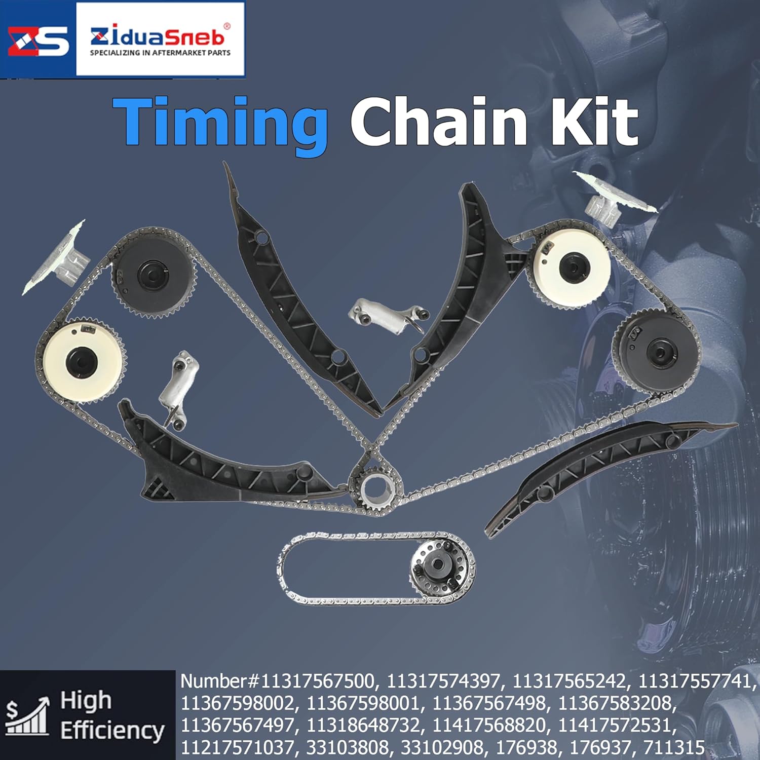 N63 S63 4.4 Engine Overhaul Rebuild Kit Timing Chain Kit Piston Connecting Rod Bearing Head Gaskets Set Fit For BMW 550i 650i 750i 750Li xDrive X5 X6 M6 M8 4.4L V8 2011-2020 11127567765 11317567500