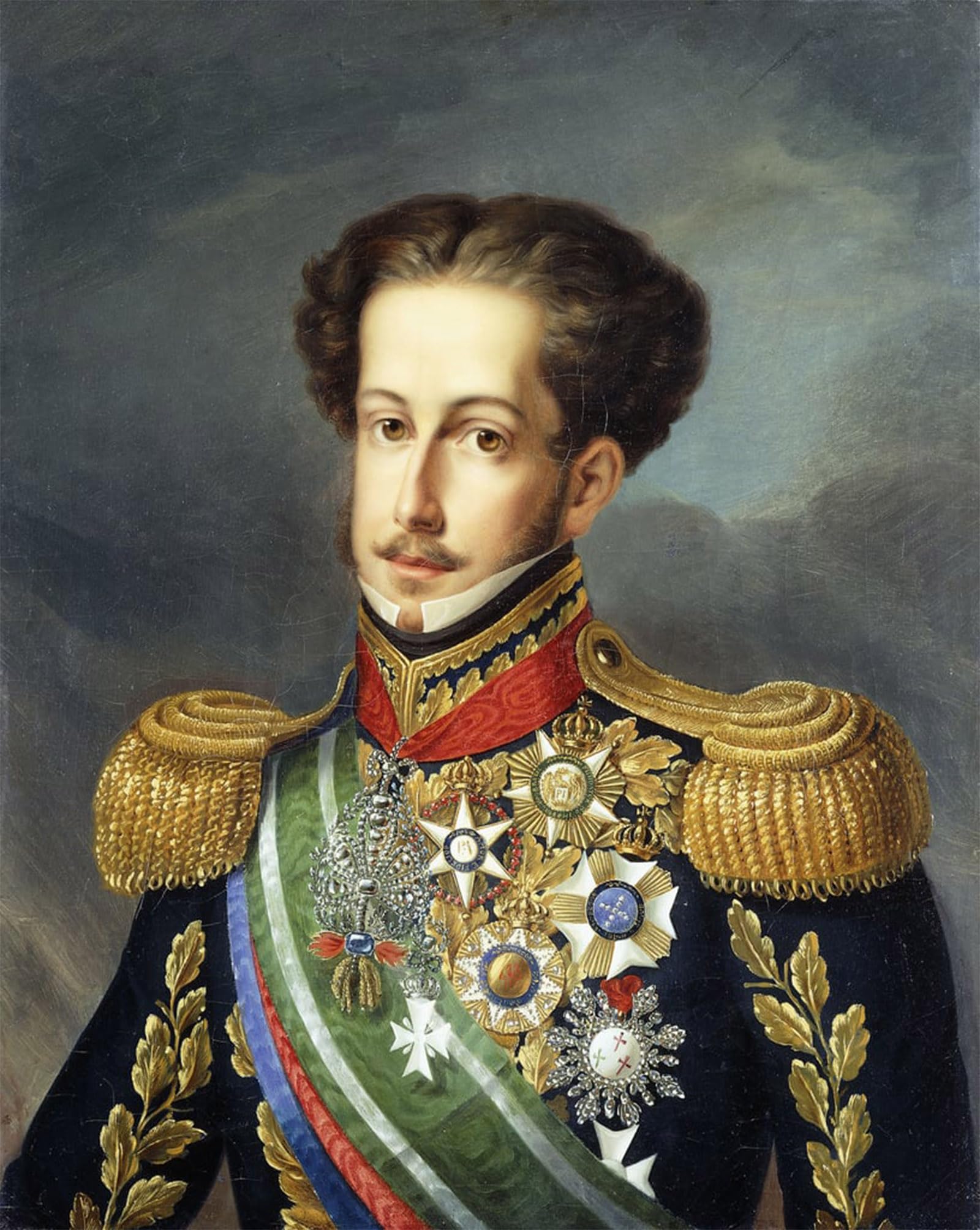 SERENDIPITP Vintage Wall Art Canvas Nordic Poster Canvas Print Picture Dom Pedro I Emperor of Brazil by Jean Baptiste Debret Wall Art Poster for Home Decor 60x90cm