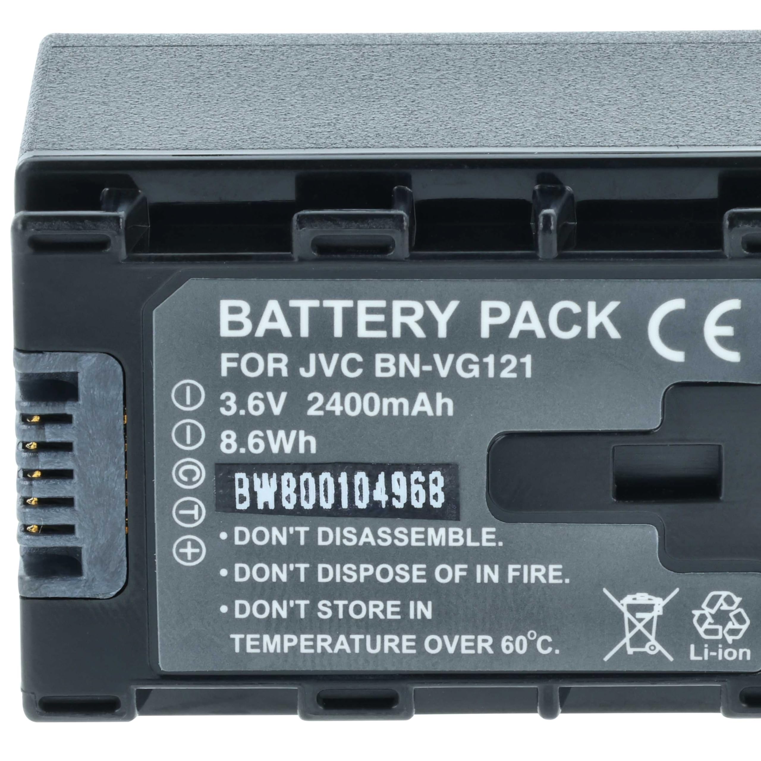 vhbw 2X Akku kompatibel mit JVC GZ-MS215SEU